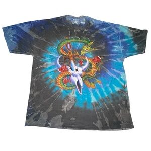 Vintage Skull & Dagger Dragon Fantasy Tie Dye Tee